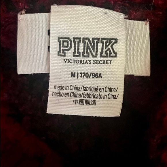 PINK reversible heavy wool  leopard sweater M - Picture 7 of 7